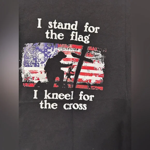 I stand for the flag graphic t shirt ,man t shirt, religious shirt - Picture 3 of 3